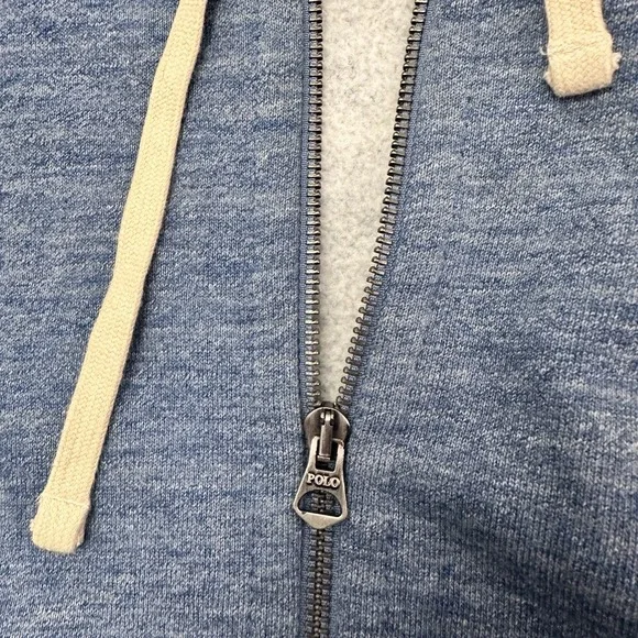 polo Ralph Lauren mens hoodie full zip blue jacket size large pony embroidered - Picture 5 of 12